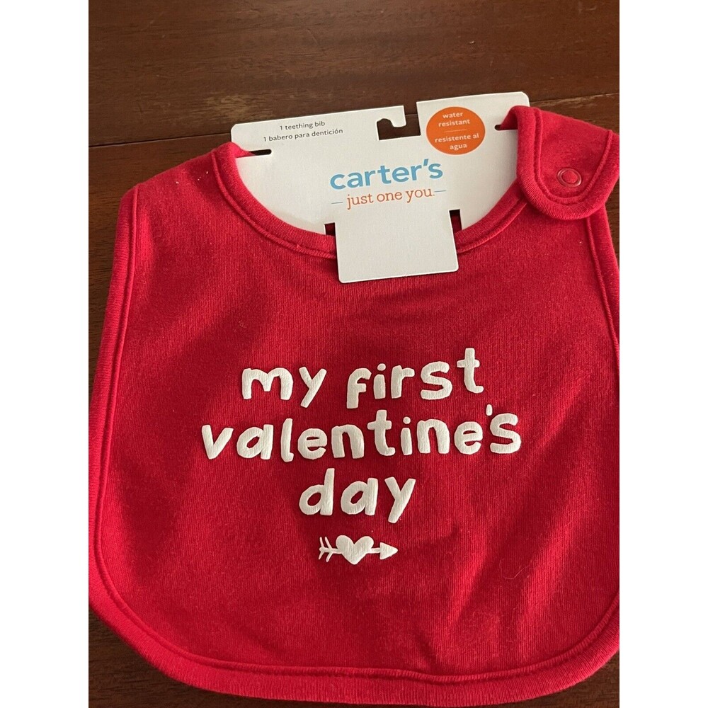 Just One You Carter's "My First Valentine's Day" Baby Teething Bib